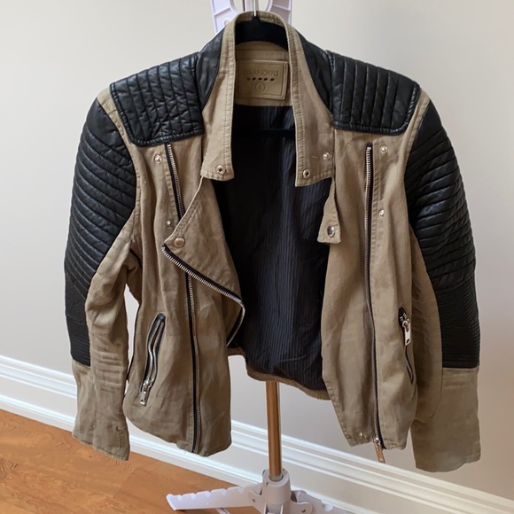 BLANKNYC fabric and pleather jacket. Size L. - Picture 1 of 2